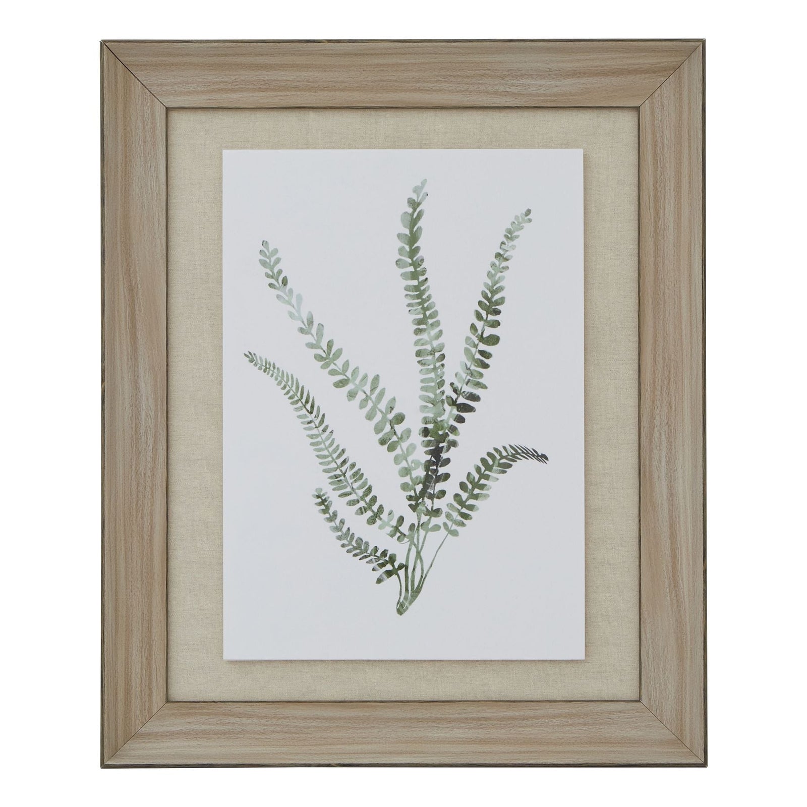 Hill Interiors Watercolour Delicate Fern In Washed Wood Frame  Premium Home Decor Accent  stylish decorative home accessory