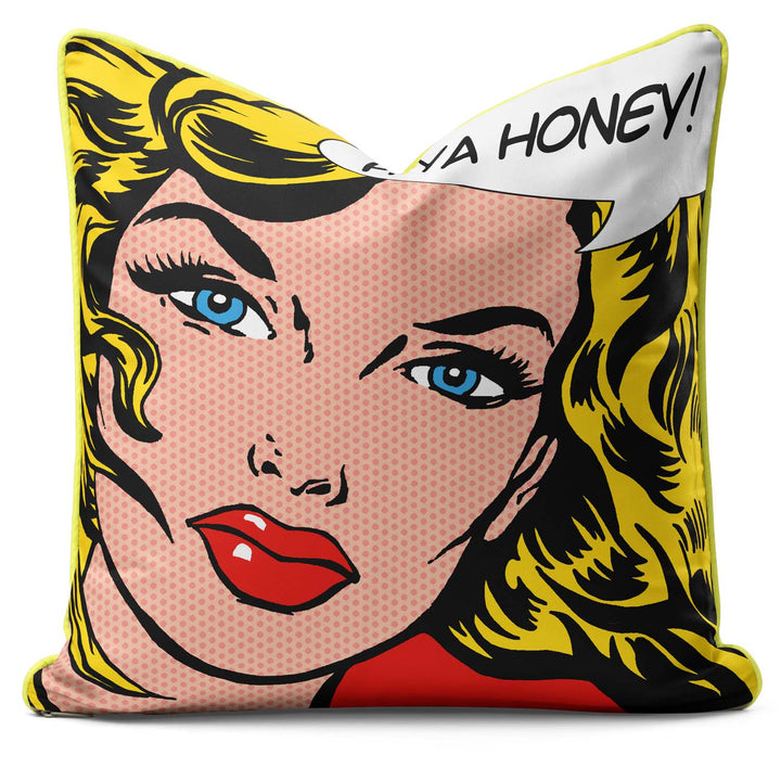 Hiya Honey ! - Pop Art Cushion