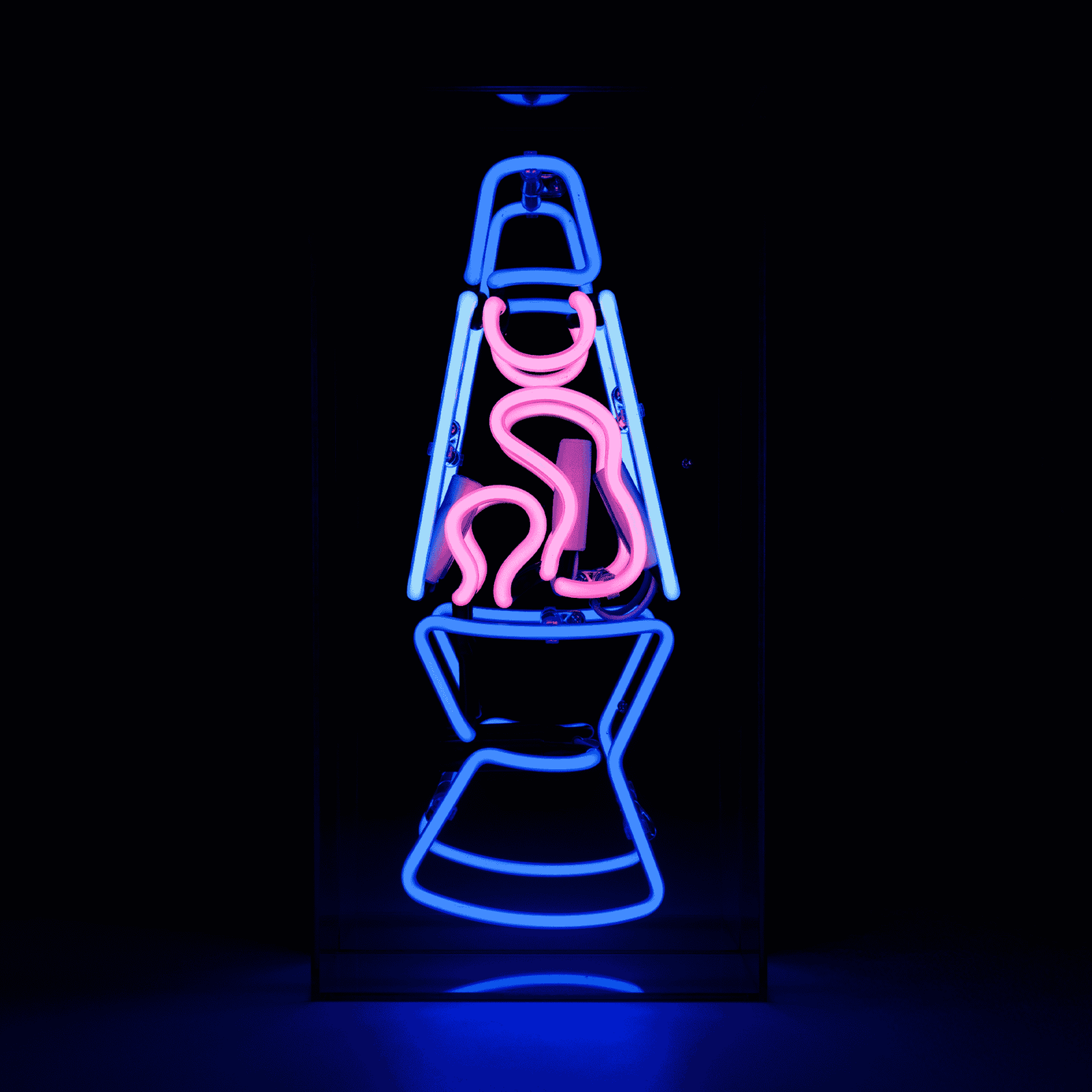 Lava Lamp Glass neon Sign product image shown in a home or gift setting