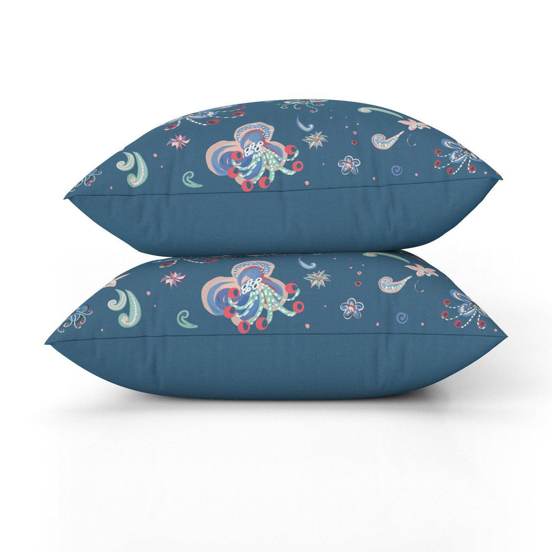 Lotus Flower Blue - House Of Turnowsky Cushion