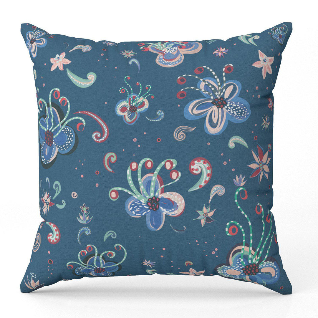 Lotus Flower Blue - House Of Turnowsky Cushion