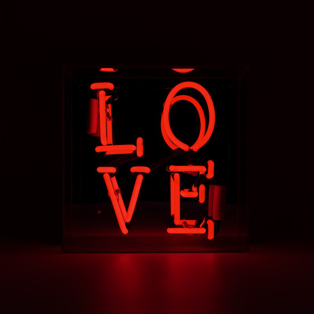 Love Glass Neon Sign   Red product image shown in a home or gift setting