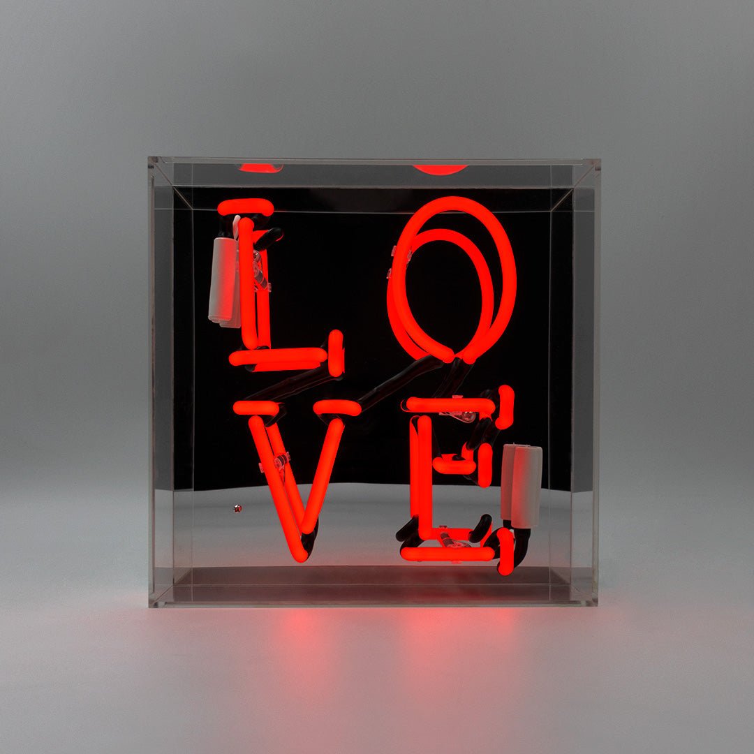 Love Glass Neon Sign   Red product image shown in a home or gift setting