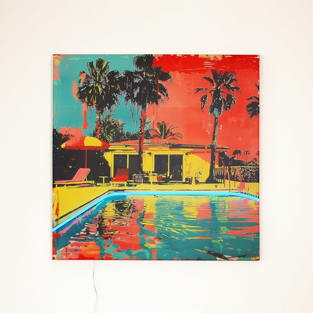 Miami Pool   Wall Painting (LED Neon) product image shown in a home or gift setting