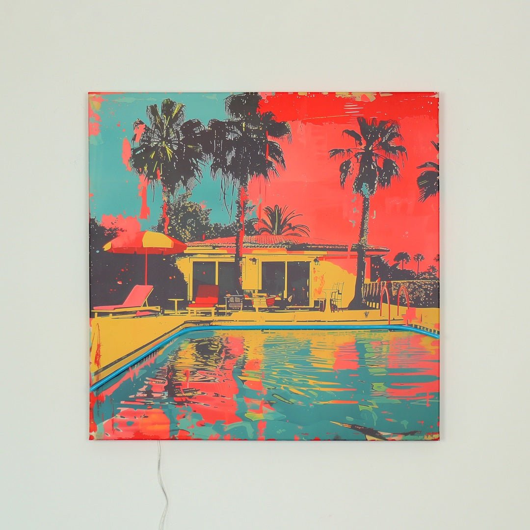 Miami Pool   Wall Painting (LED Neon) product image shown in a home or gift setting