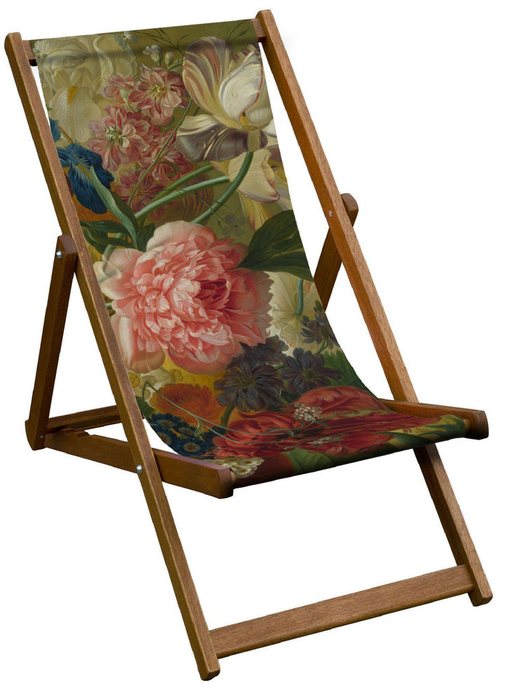 Flowers in a Vase Detail Pink Rose - van Brussel - National Gallery Deckchair