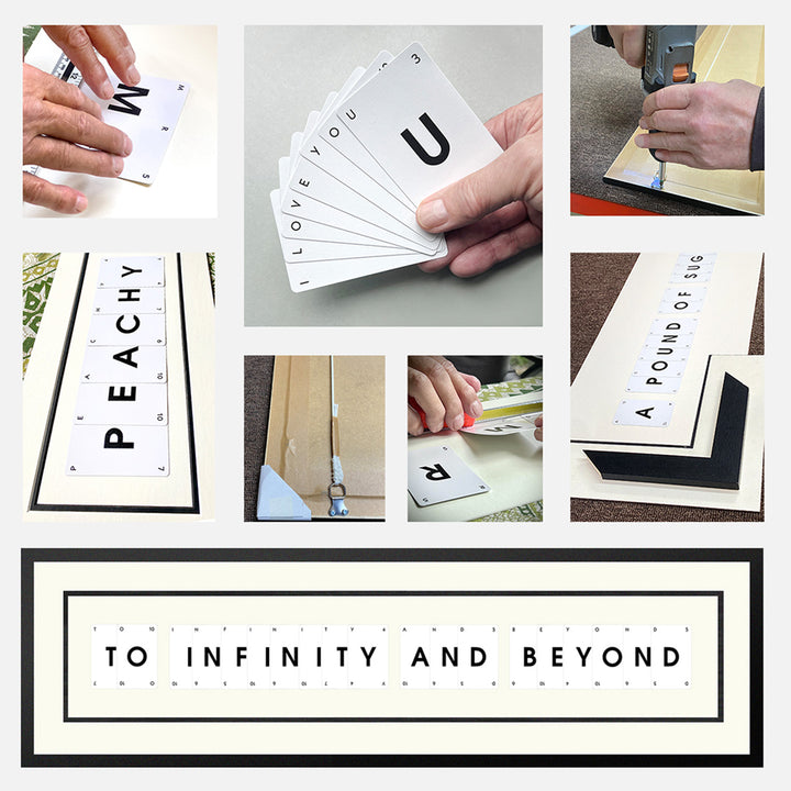 Personalised Playing Card Picture Frame — Create Your Own Phrase or Quote | Custom Framed Word Art