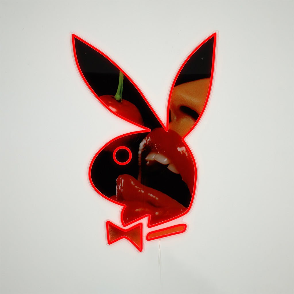 Playboy X Locomocean   Cherry Playboy Bunny LED Wall Mountable Neon product image shown in a home or gift setting
