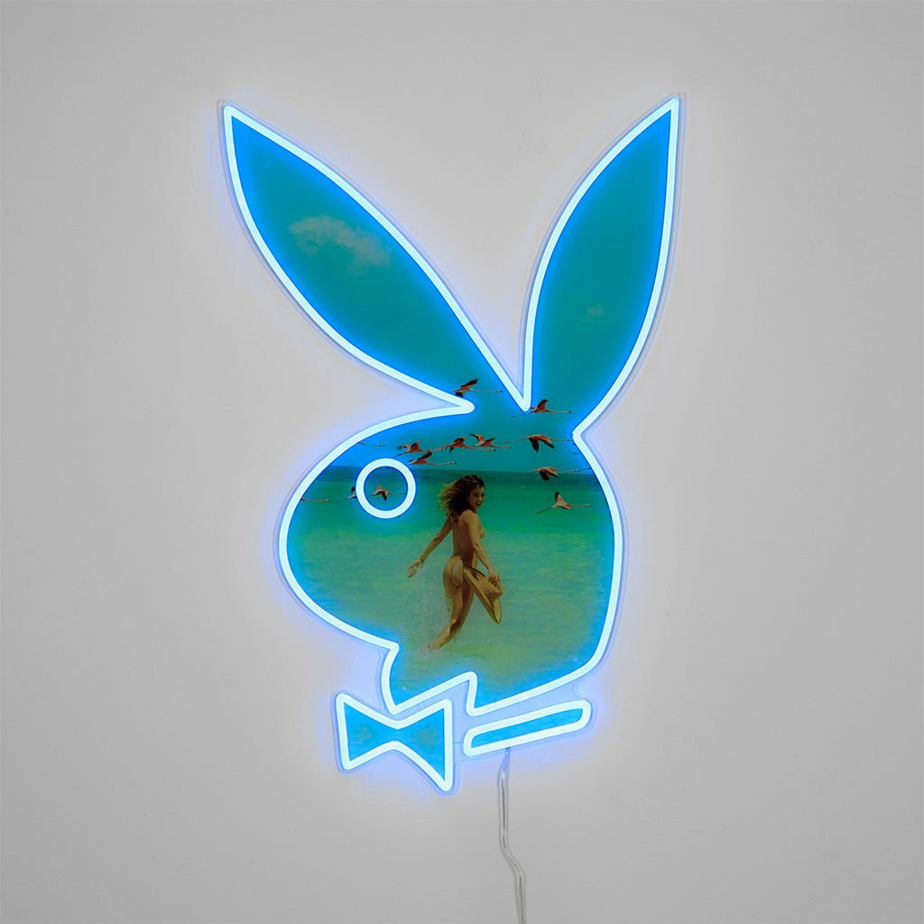 Playboy X Locomocean   Summer Playboy Bunny LED Wall Mountable Neon product image shown in a home or gift setting