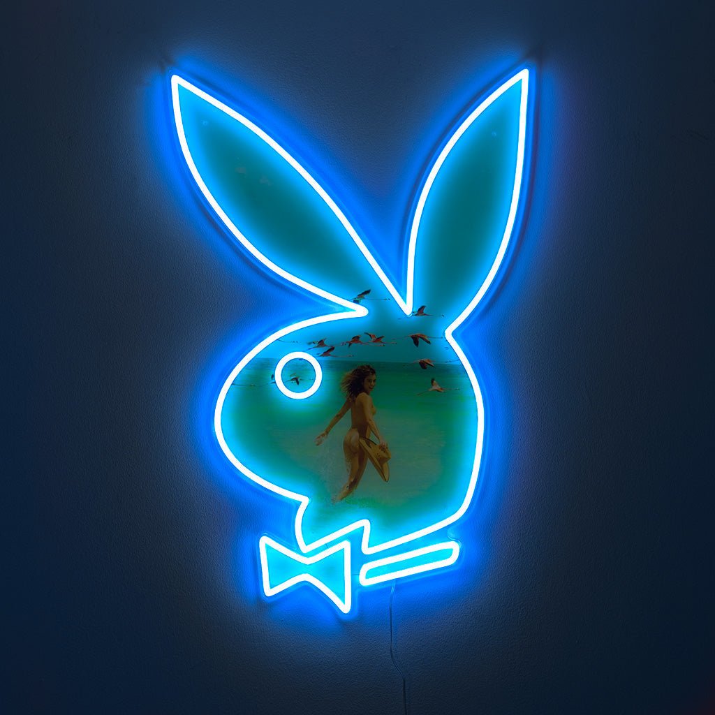 Playboy X Locomocean   Summer Playboy Bunny LED Wall Mountable Neon product image shown in a home or gift setting