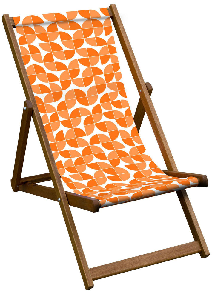 Circles Quarter Orange - Abstract Deckchair