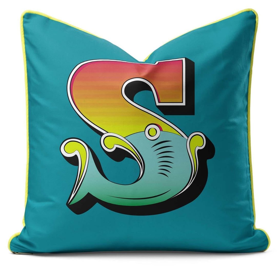 Showtime! - Carnival Font Letter Teal From A to Z