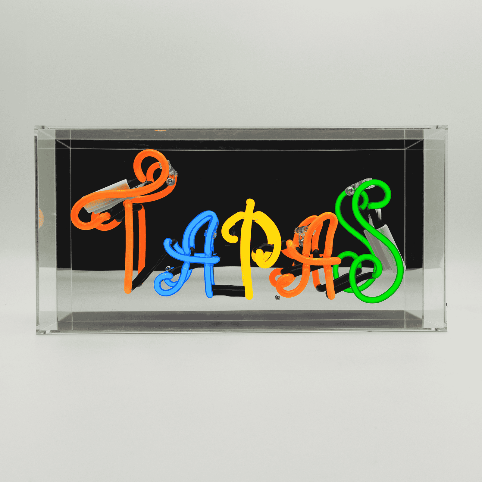 Tapas Glass neon Sign product image shown in a home or gift setting
