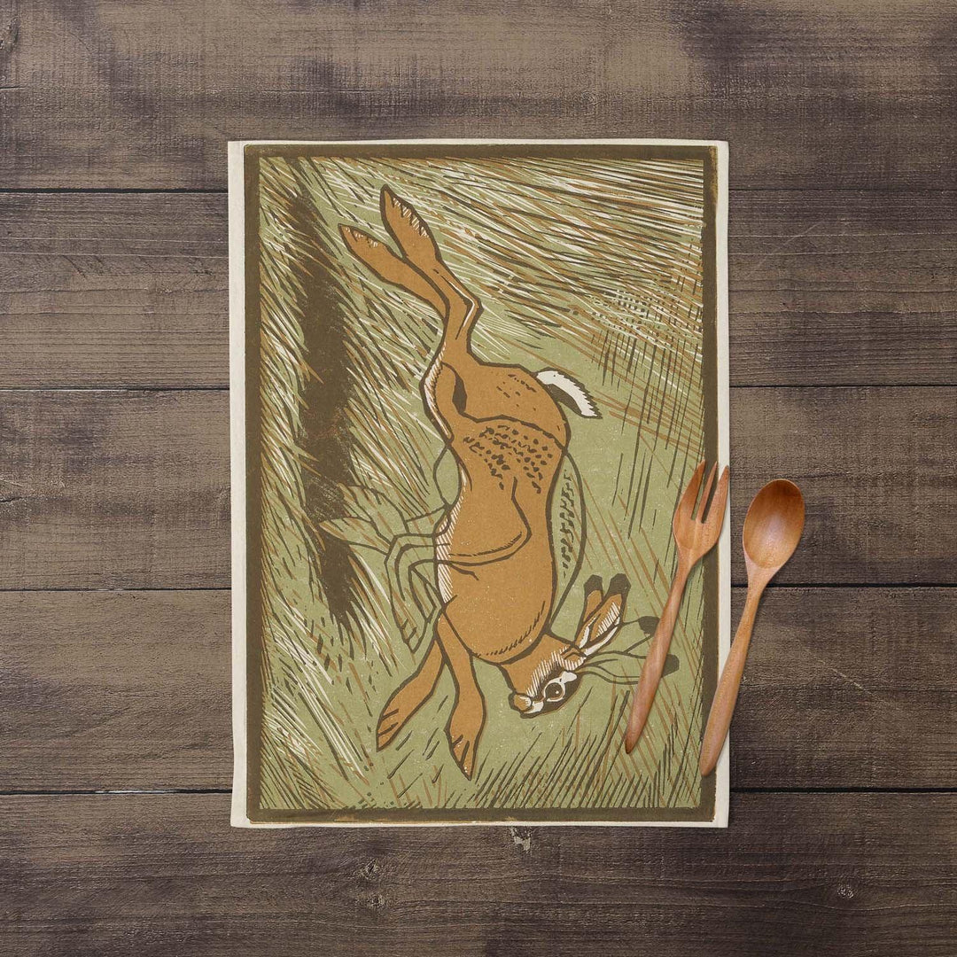 The Running of the Hare - Robert Gillmor Tea Towel