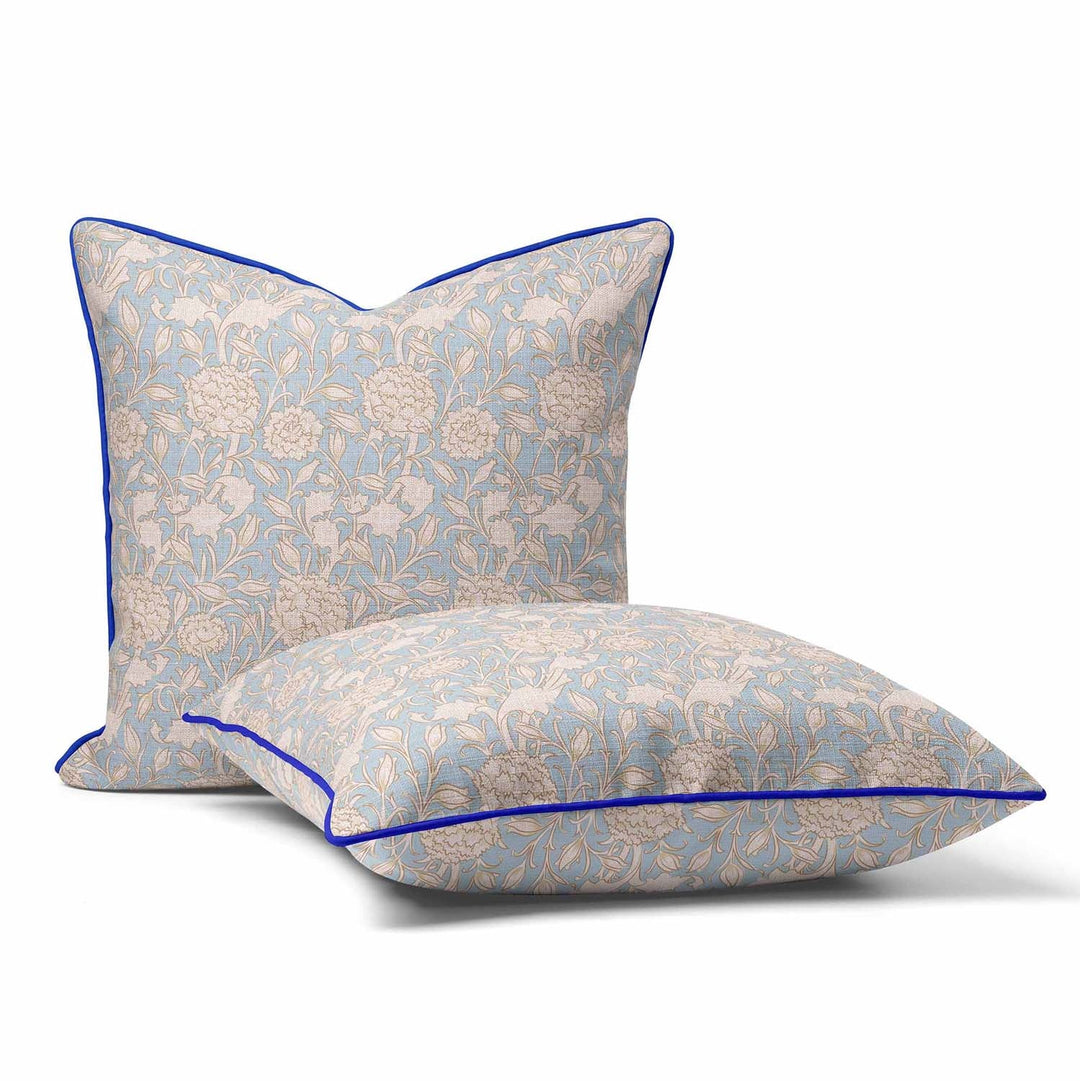 Tulip Cool Blue - William Morris Outdoor Cushion