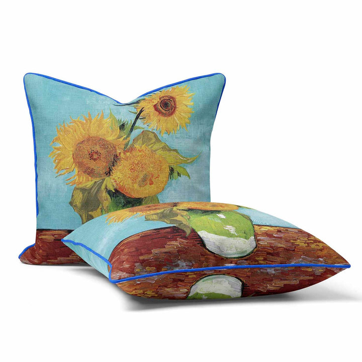 Vase with Twelve Sunflowers I (1888ÛÒ1889) - Outdoor Van Gogh Cushion