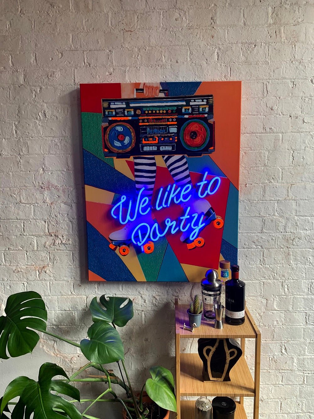 We Like to Party Wall Artwork   LED Neon product image shown in a home or gift setting