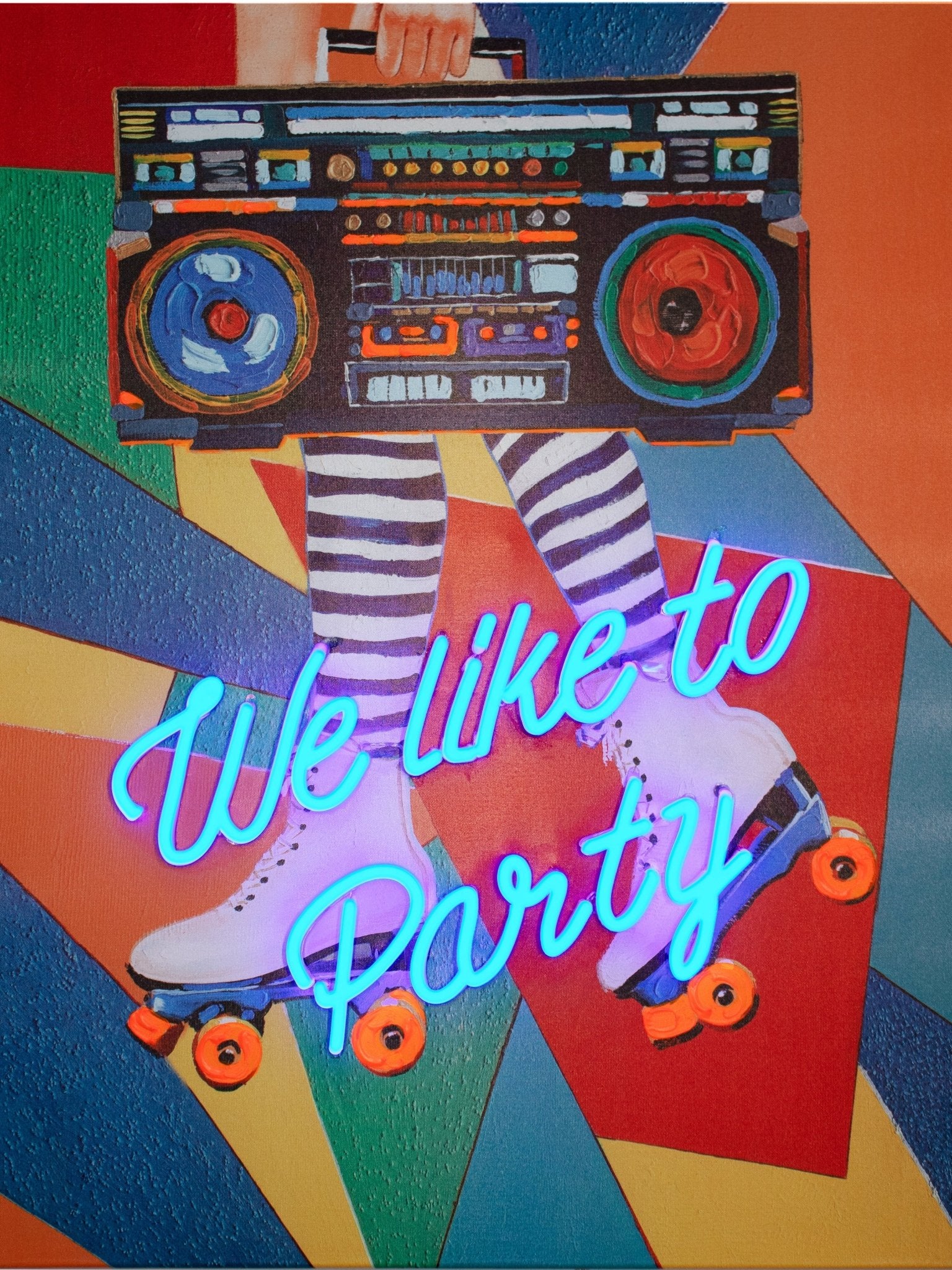 We Like to Party Wall Artwork   LED Neon product image shown in a home or gift setting