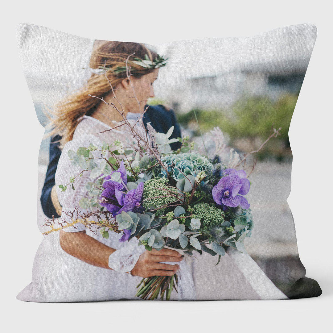 Wedding Cushions - Single Image Photo Cushion Bespoke Layout Service - Luxury Photo Gift