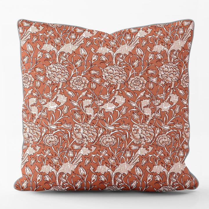Wild Tulip Dark Peach Fuzz - William Morris Cushion