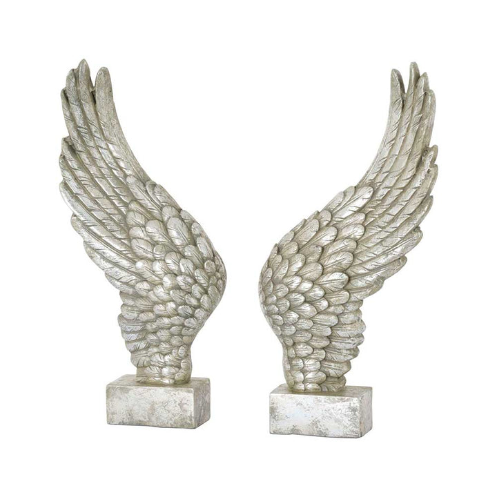 Angel Wings Ornaments in Silver by Hill Interiors