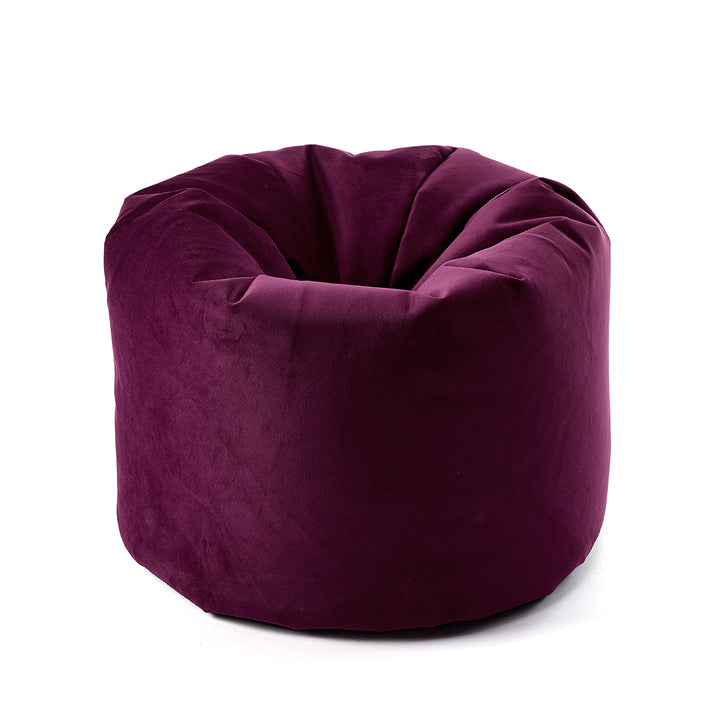 Bean Bag Velvet Chair in Purple Plum by Katrina Hampton