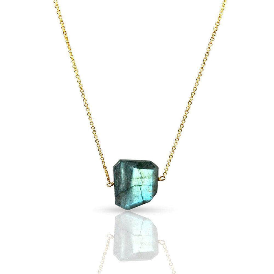 Camilla West Reflected Sunlight labradorite gold fill necklace