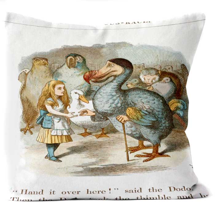 Square Cushion Alice in Wonderland By Lewis Caroll Caucus Race by Artworld