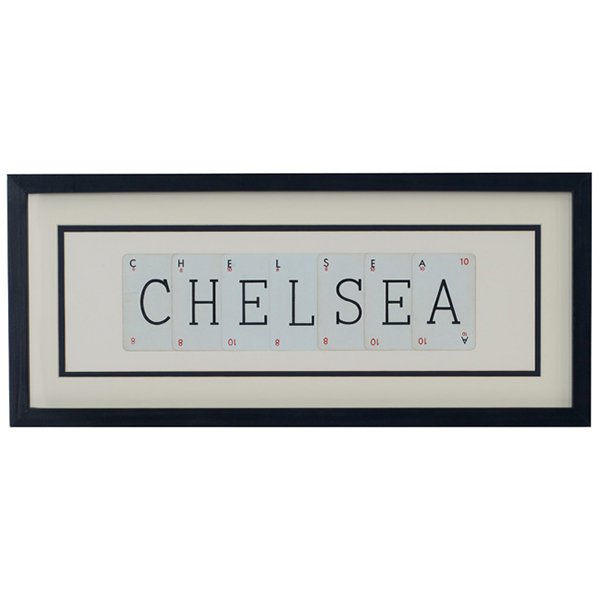 Vintage Playing Cards CHELSEA Wall Art Picture Frame