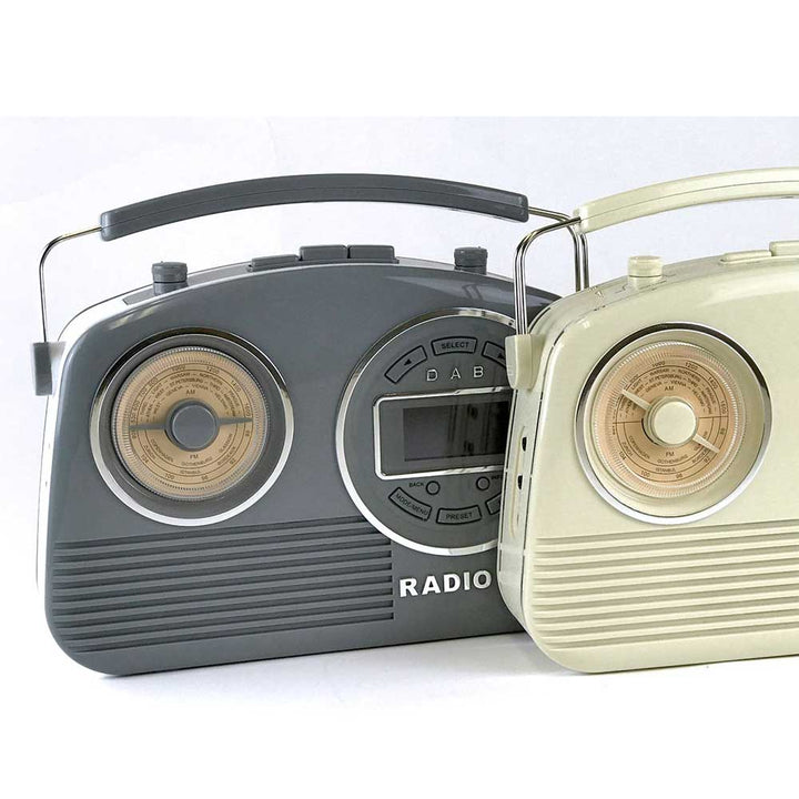 Devon Portable Retro Styled DAB Radio by Steepletone - Grey