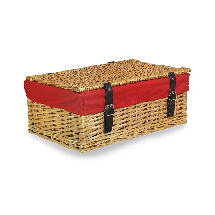 Large Willow Packaging Hamper with Red Lining - Empty 107R