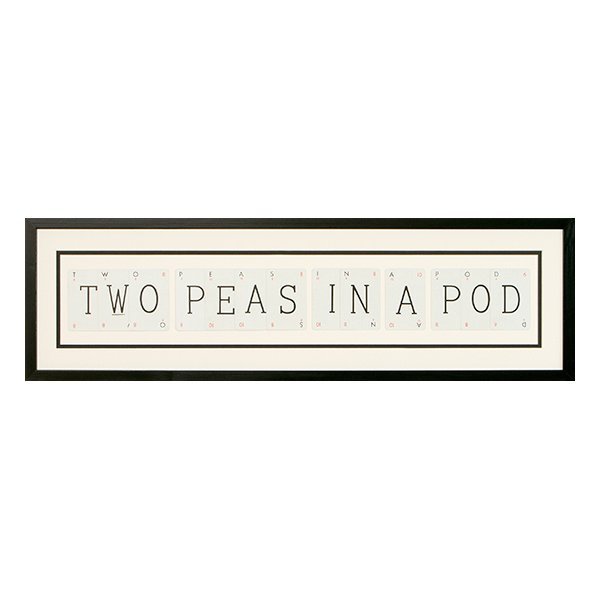 Vintage Playing Cards TWO PEAS IN A POD Wall Art Picture Frame