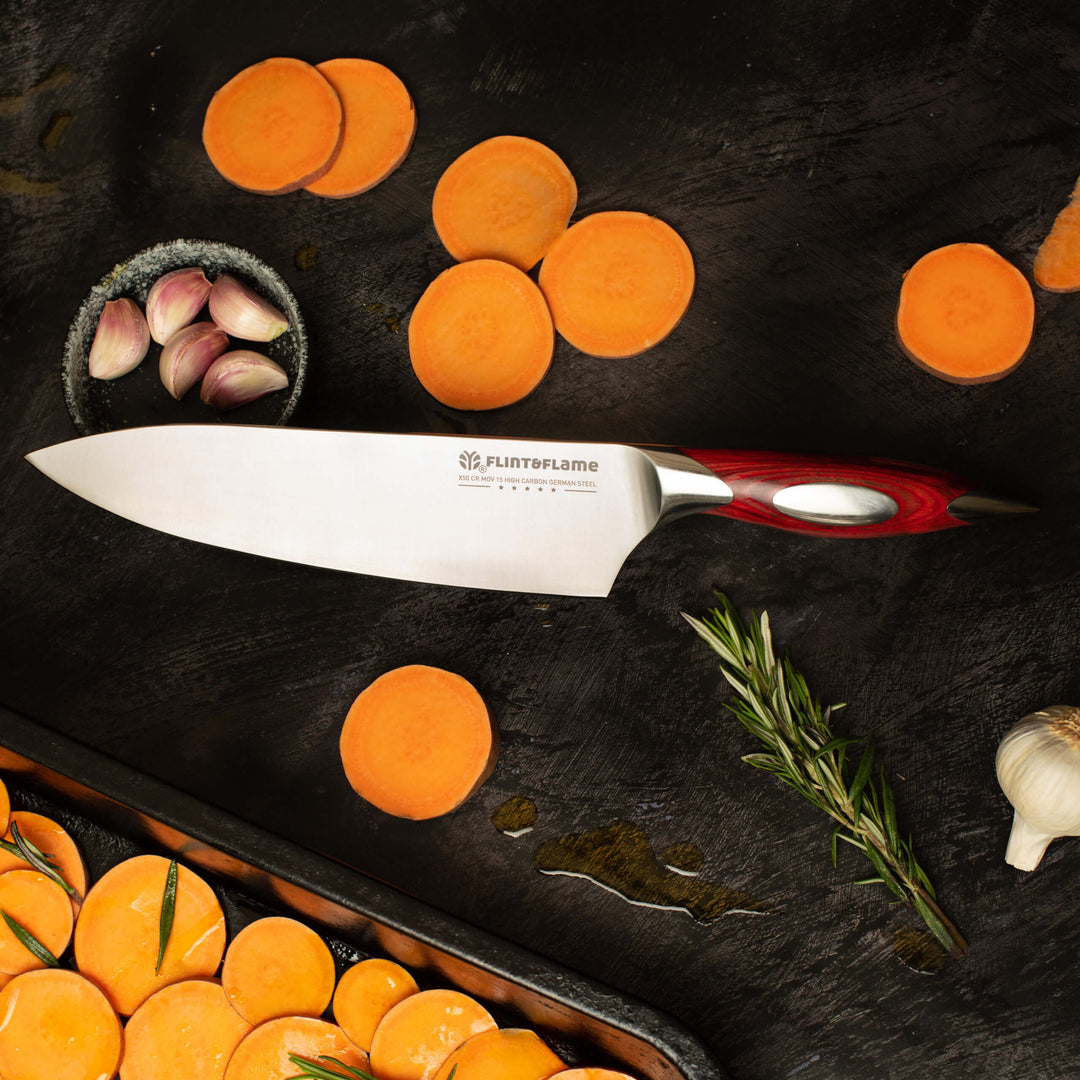 Kitchen Chef Knife 8" by Flint and Flame