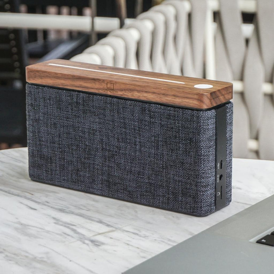 HIFI Square Bluetooth Speaker in Maple or Walnut by Gingko