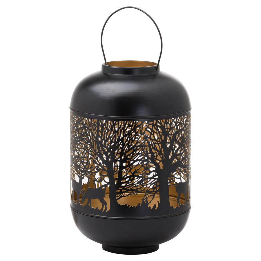 Large Glowray Christmas Lantern in Black and Gold by Hill Interiors