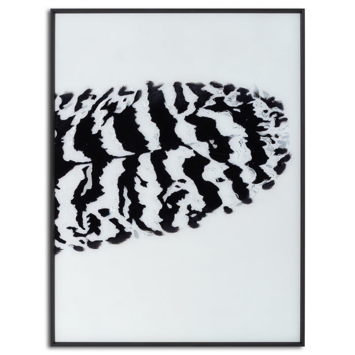 Triptych Wall Art Black and White Feather By Hill Interiors