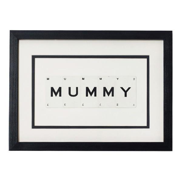 Vintage Playing Cards MUMMY Word Art Picture Frame