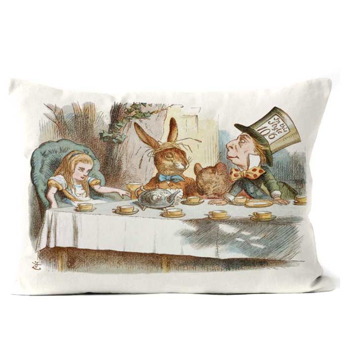 Rectangular Cushion Alice in Wonderland Tea Party by Artworld