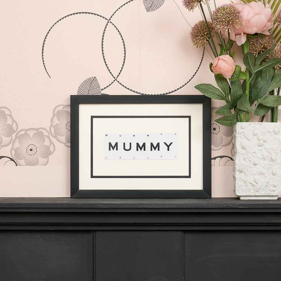 Vintage Playing Cards MUMMY Word Art Picture Frame