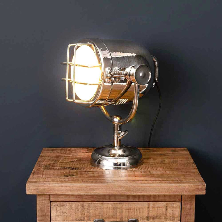 Spotlight Table Lamp in Silver by Hill Interiors
