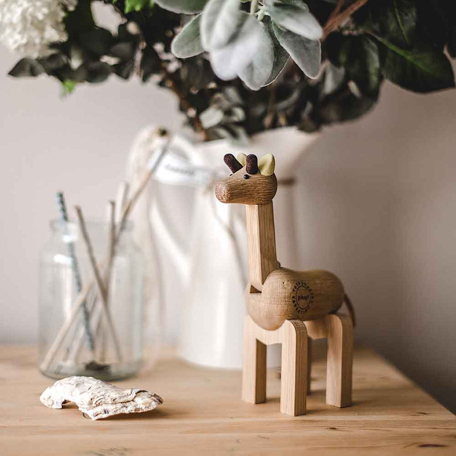 Wooden Giraffe Toy Children's Traditional Solid Oak Wood by PLAAY?