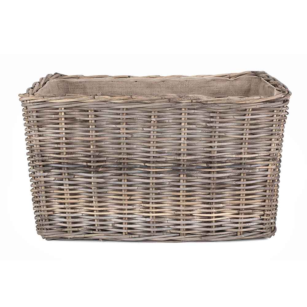 Large Rattan Under Bench Basket in Grey by Willow