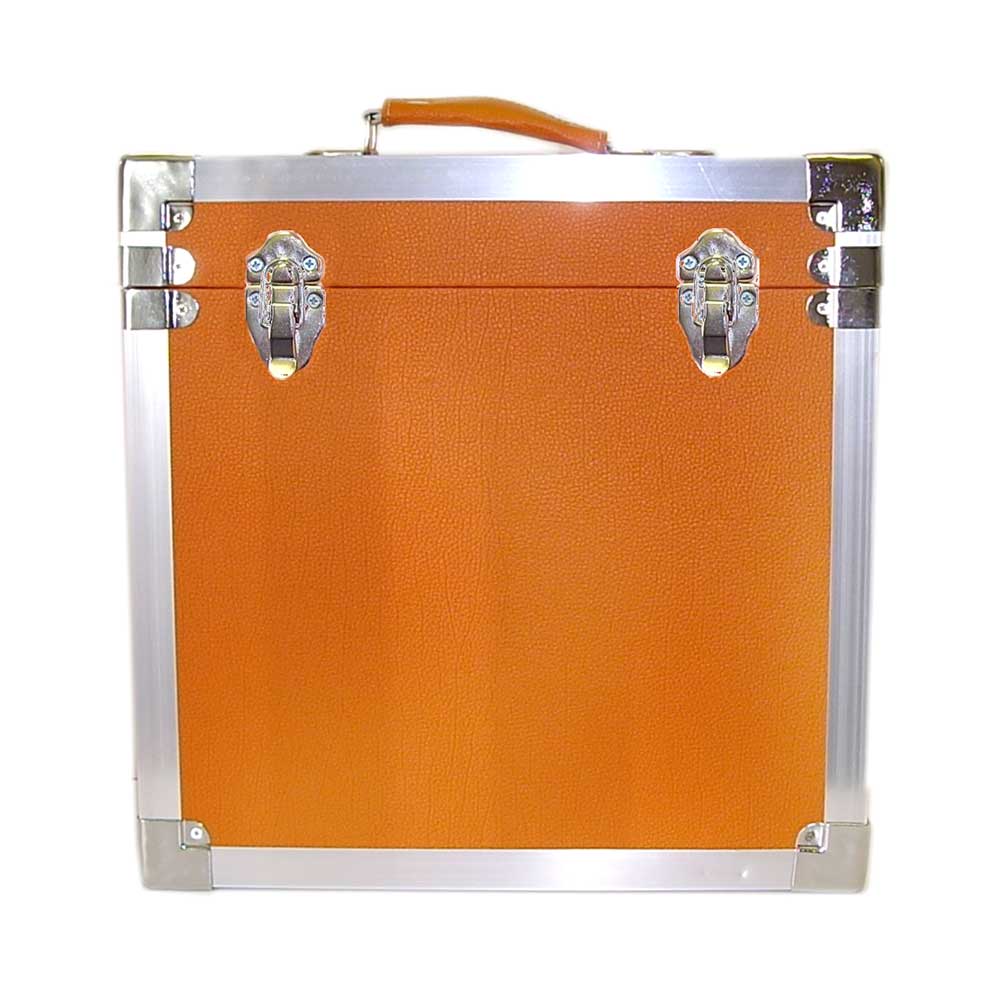 Orange Vinyl Record Storage Case Box Retro Style for 12" LP by Steepletone