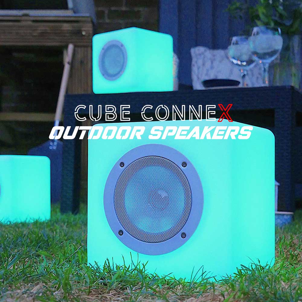 Connex Cube Bluetooth Outdoor Speaker Colour Changing by Steepletone