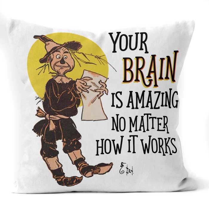 Square Cushion Scarecrow Paper Wizard of Oz by Artworld