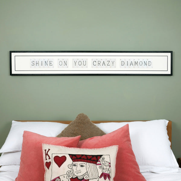 Vintage Playing Cards SHINE ON YOU CRAZY DIAMOND Wall Art Picture Frame