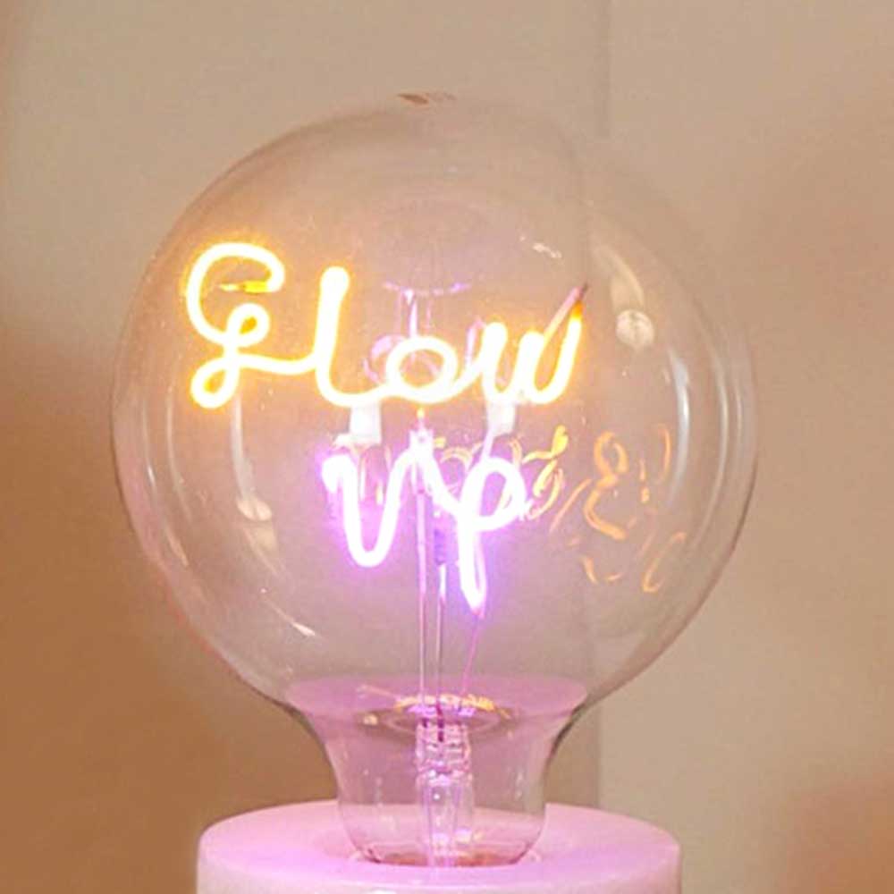 Steepletone LED Word Text Light Bulb Only- Glow Up