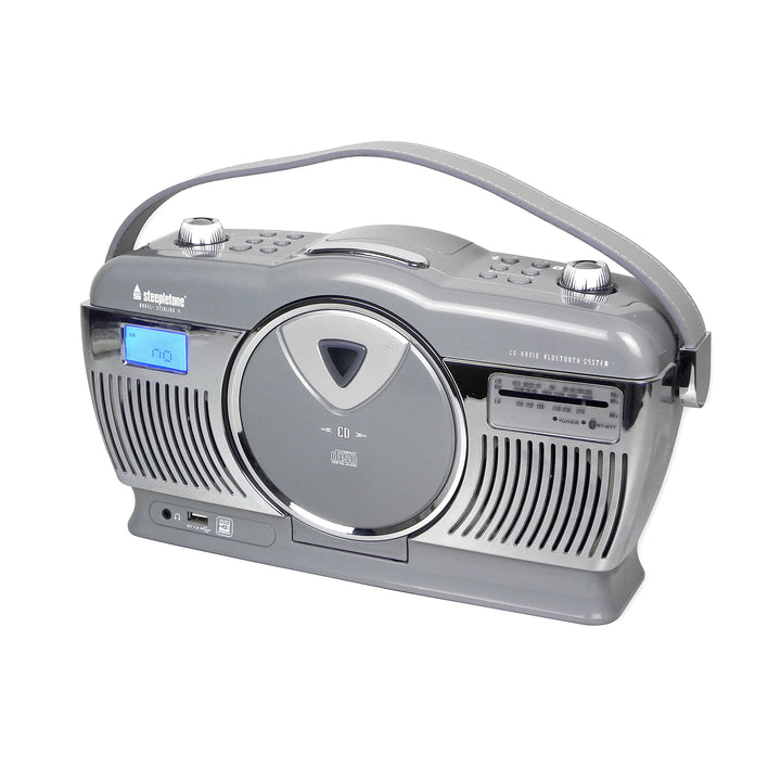 Stirling 4 Retro Radio CD MP3 Player Grey by Steepletone