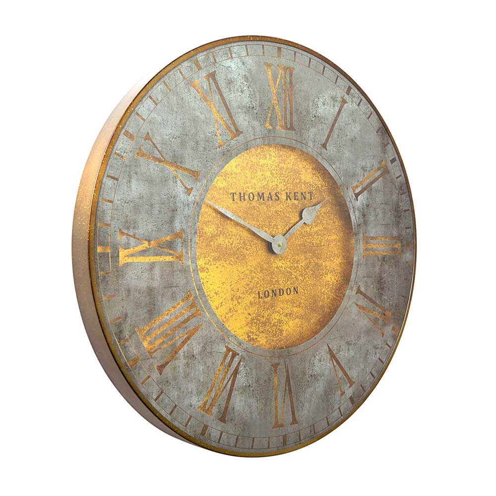 Thomas Kent Wall Clock Large 30" Round Gold Florentine Star