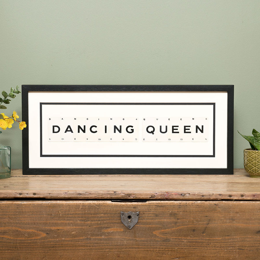 Vintage Playing Cards DANCING QUEEN Wall Art Picture Frame
